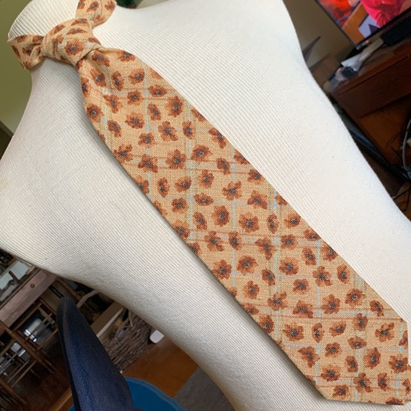 ERMENEGILDO ZEGNA FLORAL WOVEN SILK NECKTIE - Picture 5 of 13